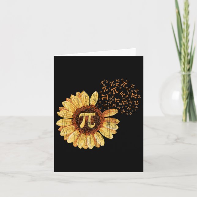 Pi Apparel Pi Day Sonnenblume Kleidung Math Funny  Karte (Vorderseite)