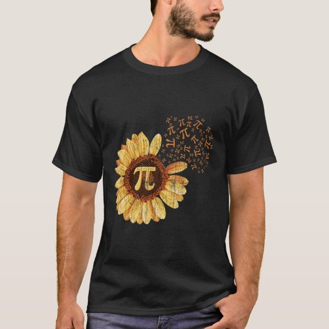 Pi Apparel Pi Day Sonnenblume Kleidung Math Funny  T-Shirt (Vorderseite)