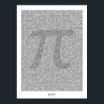 Pi art bis 31.415. Dezimalstelle mit großem Pi Poster<br><div class="desc">Wenn Wissenschaft mit moderner Kunst zu tun hat! Dies ist die wahre grafische Darstellung dessen, wie Pi zur 31.415. Ziffer hinter dem Dezimalpunkt aussieht. Jeder Grau-Schatten stellt eine Ziffer von 0 bis 9 dar. Der große Pi im Hintergrund ist durch die Ränder der Quadrate sichtbar, aber die Grautöne für jede...</div>