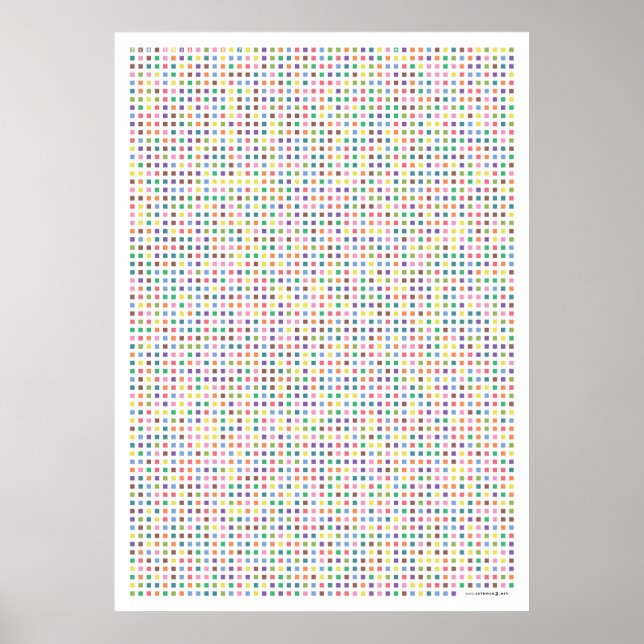 Pi art - Pi bis 3.141. Dezimalstelle Poster (Vorne)