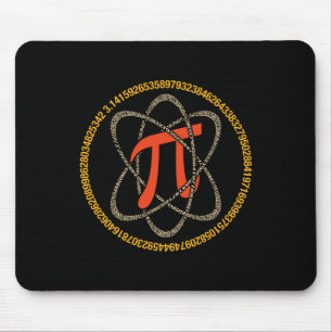 Pi Atom - Pi Day and Mathe Lover Gift Mousepad