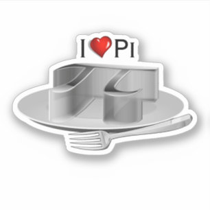 Pi auf einem Silbertablett Aufkleber