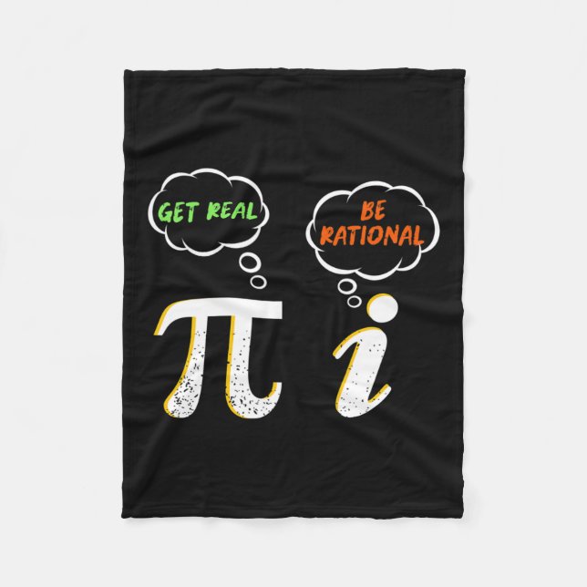 Pi Be Rational Get Real - Mathematiklehrer - Math  Fleecedecke (Vorderseite)