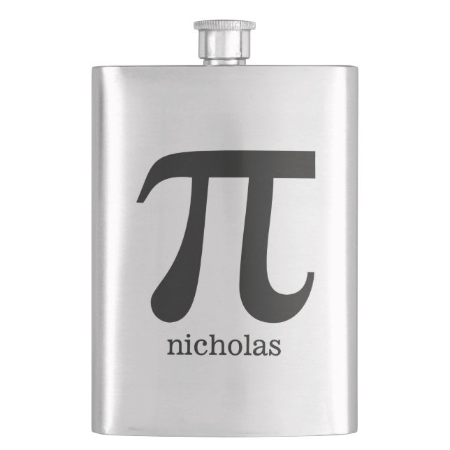 Pi benutzerdefinierter Monogramm-Kolben Flachmann (Vorderseite)