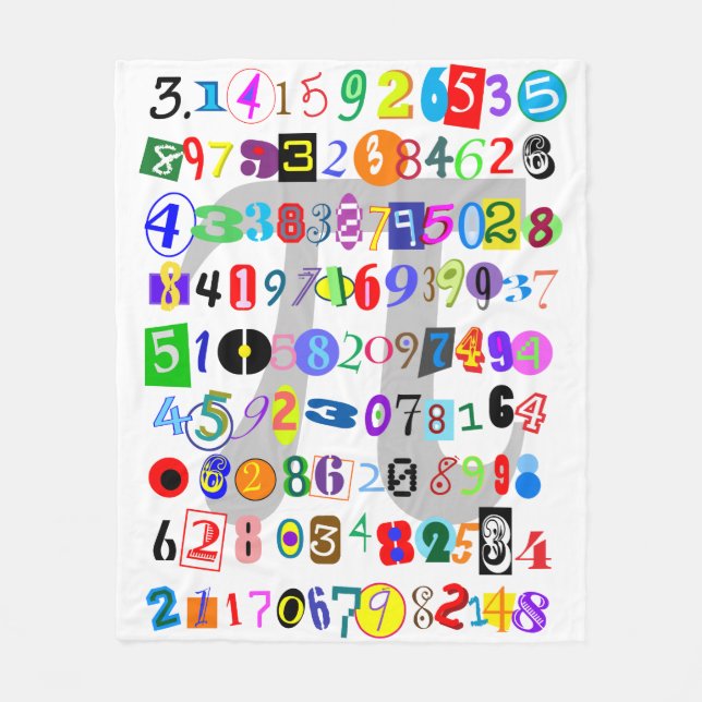 Pi berechnet in einzigartigen und farbenfrohen Sch Fleecedecke (Vorderseite)