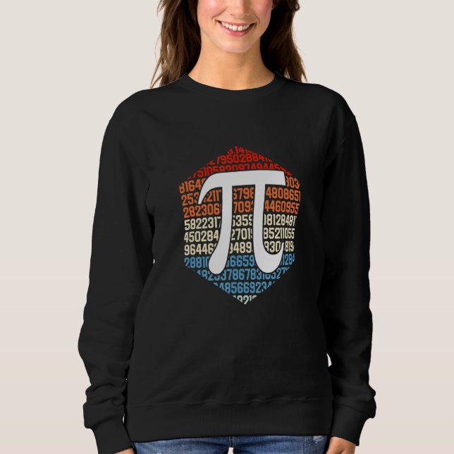 Pi-Berechnungszeichen Nerd Retro  Mathe Mathematik Sweatshirt (Vorderseite)