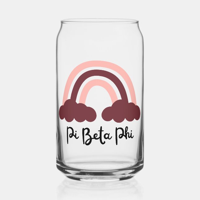 Pi Beta Phi Griechische Schwesternschaft Rotwein R Dosenglas (Rückseite)