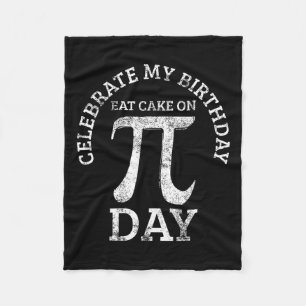 Pi Birthday Math Day Vintag Fleecedecke