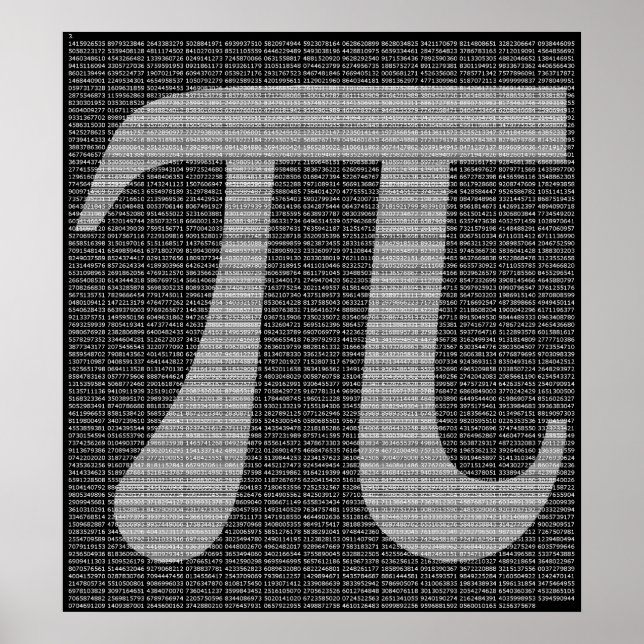 Pi bis 10.000 Ziffern Poster drucken (Vorne)