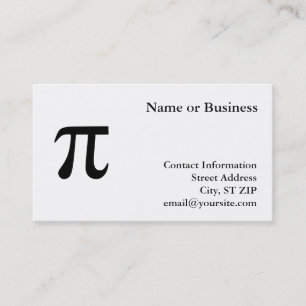 Pi Business Cards Visitenkarte