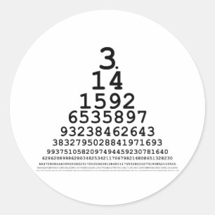 Pi Chart — Mathematik-Geschenke und T - Shirt Runder Aufkleber