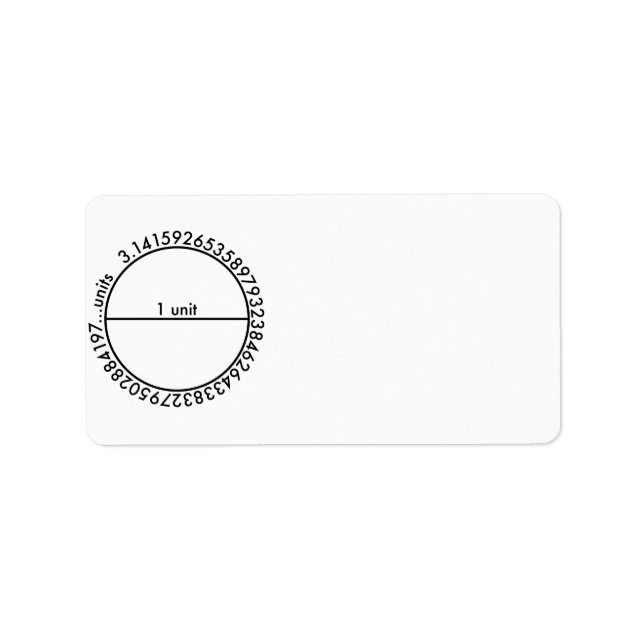 Pi Circle Adressaufkleber (Vorne)