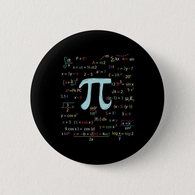 Pi Circle Number Formeln Nerdy Mathematicians Pi Button (Vorderseite)