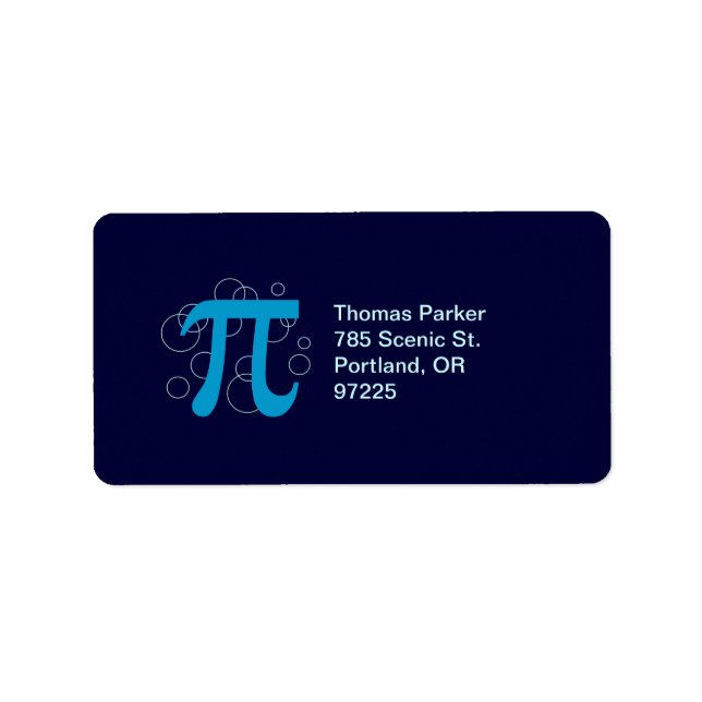 Pi Circles Adressaufkleber (Vorne)