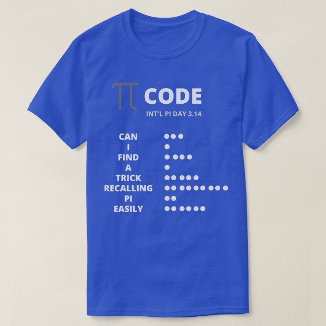 Pi-Code-Geschenk für Mathe Geeks T-Shirt (Design vorne)