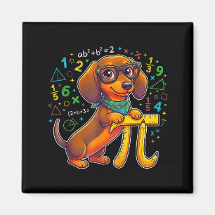 Pi Dachshund Mathe Pi Mathe Lustiges Pi-Tag Symbol Magnet
