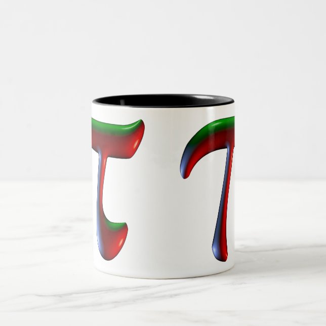 Pi Dark Disco Zweifarbige Tasse (Mittel)