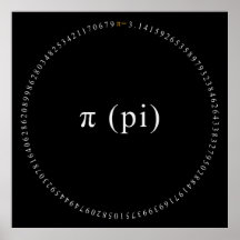 Pi, das irrationale, mathematisch konstante Poster