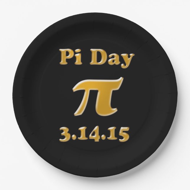 Pi Day 2015 9 Zoll Papier-Teller Pappteller (Vorderseite)
