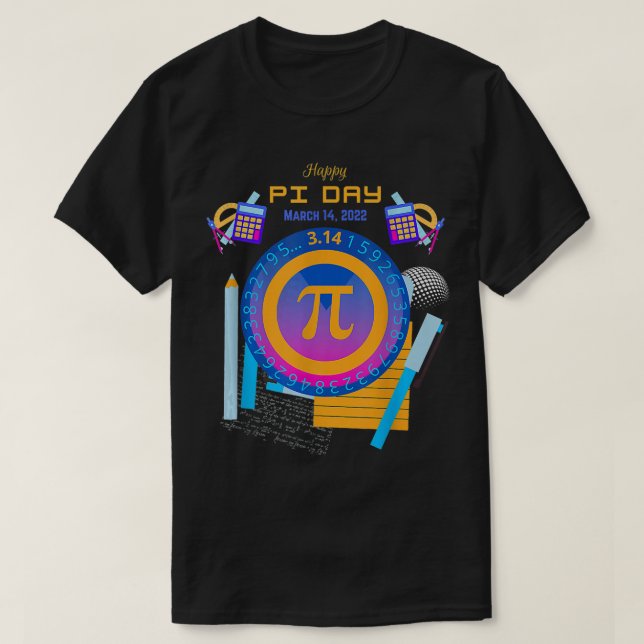Pi Day 2022 Math Teacher Student School Design 3 T-Shirt (Design vorne)