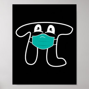Pi Day 2025 Pi Tragen Maske Math Shirt für Lehrer Poster