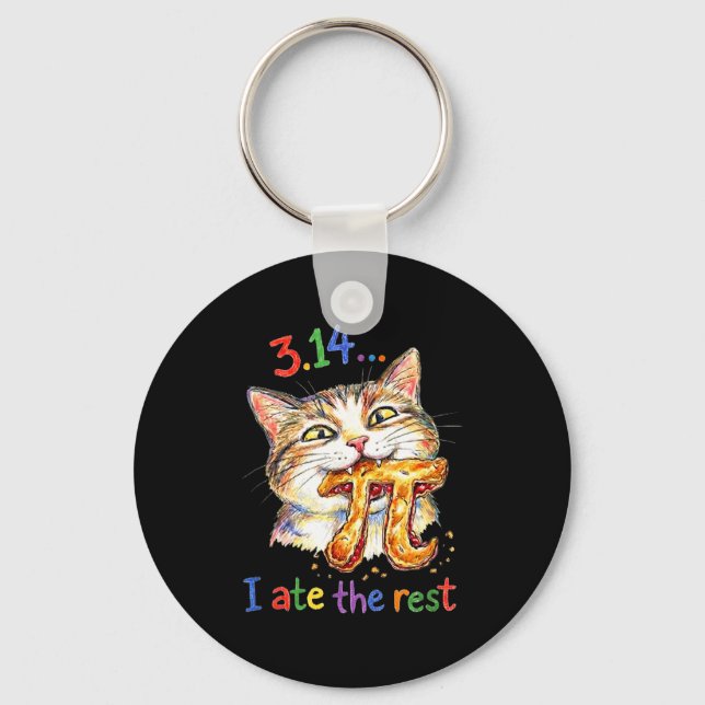 Pi Day 3.14 Funny Pie Menu Poster _ Math Lover Déc Schlüsselanhänger (Vorderseite)