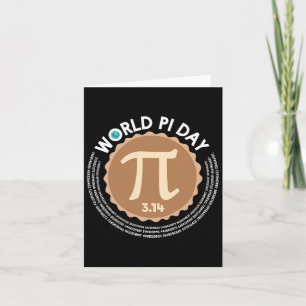 Pi Day - 3.14 März 14 - Math Geometry Nerd - Pie Karte