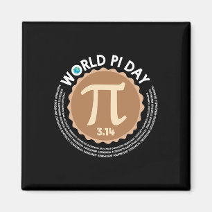 Pi Day - 3.14 März 14 - Math Geometry Nerd - Pie Magnet