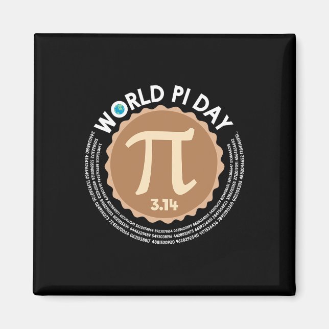 Pi Day - 3.14 März 14 - Math Geometry Nerd - Pie Magnet (Vorne)