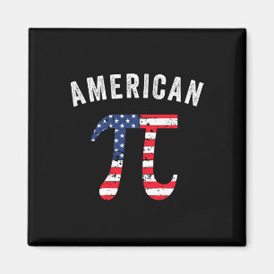 Pi Day American Flag Patriotic Mathe Nerd 3.14 Jul Magnet