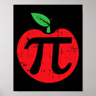 Pi Day Apple Pie Pun 3.14 Niedlich Mathe Lover Leh Poster