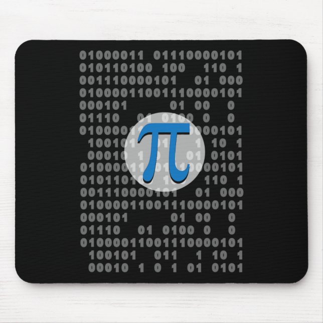 Pi Day Ascii Binärkode 3.14 Pi Symbol Mathematik N Mousepad (Vorne)