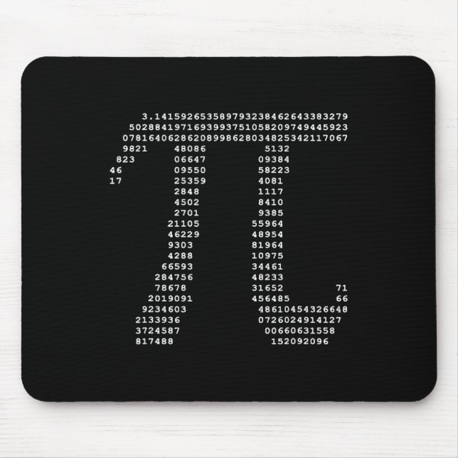 Pi Day Ascii Pi 3,14 Number Math Geek Mousepad (Vorne)