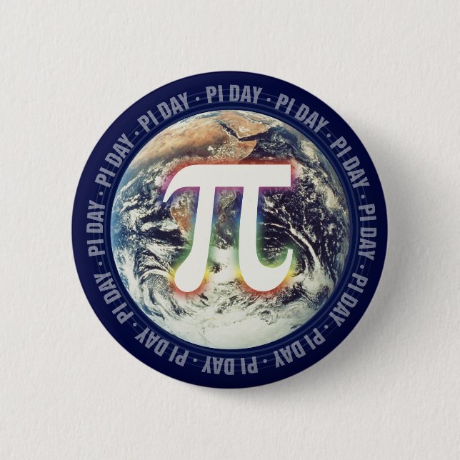 Pi Day auf Erden | Math Button (Vorderseite)