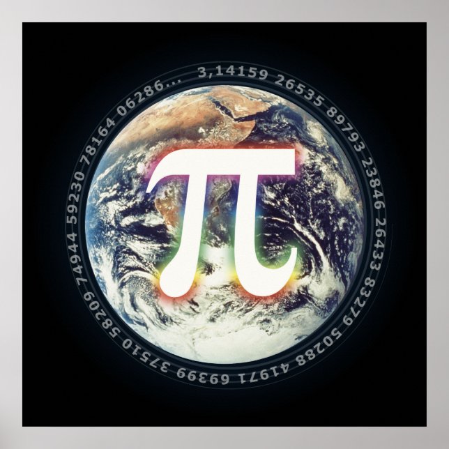 Pi Day auf Erden | Math Poster (Vorne)