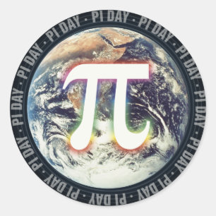 Pi Day auf Erden   Math Runder Aufkleber