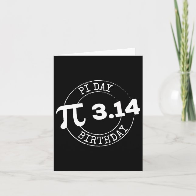 Pi Day Birthday 3 14 März 14 Mathe Nerd Geeky Gesc Karte (Vorderseite)