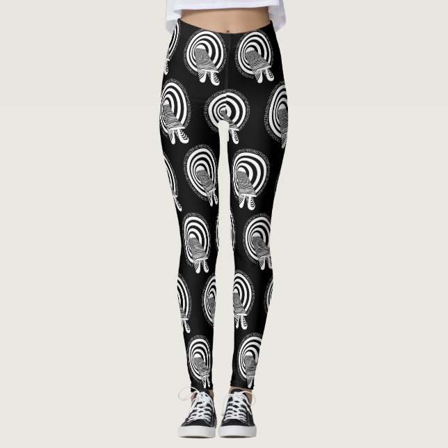 Pi Day Black Hole Typografie Leggings (Vorderseite)