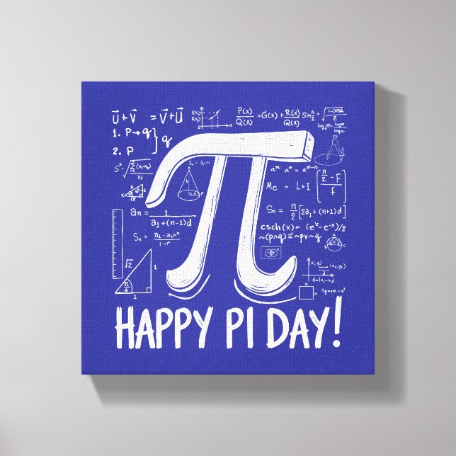 Pi Day Canvas Print - Stilvolle Mathe Art für Pi D Leinwanddruck (Vorderseite)