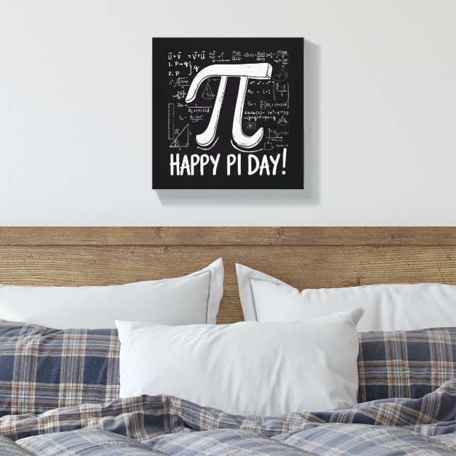 Pi Day Canvas Print - Stilvolle Mathe Art für Pi D Leinwanddruck (Insitu (Schlafzimmer))