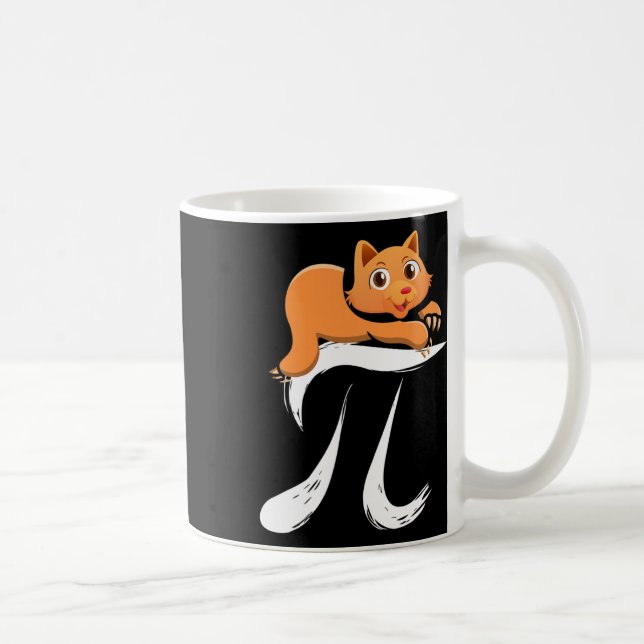 Pi Day Cat Kitten März 14 Mathematik Kaffeetasse (Rechts)