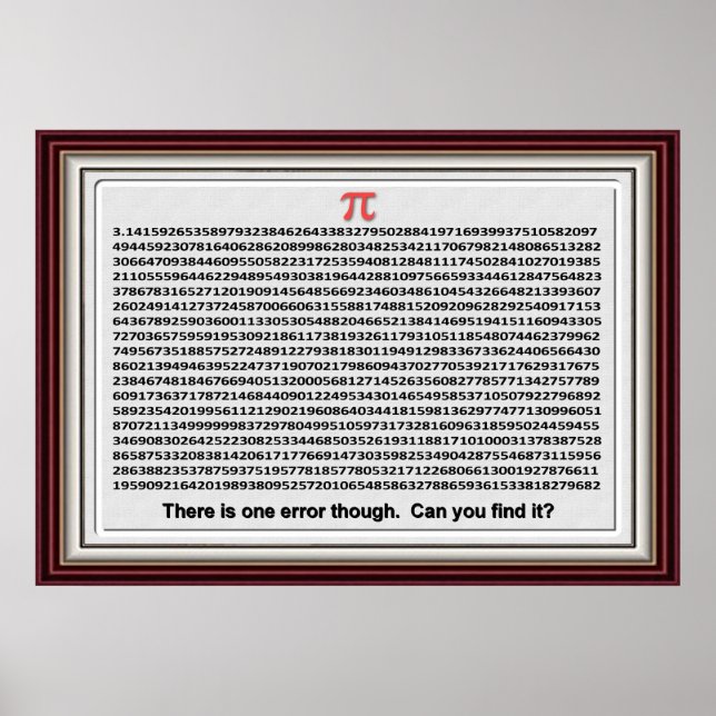 Pi Day Chart für FUN Poster (Vorne)
