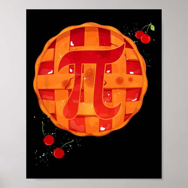 Pi Day Cherry Pie Mathe Lehrer Funny Erntedank Poster (Vorne)