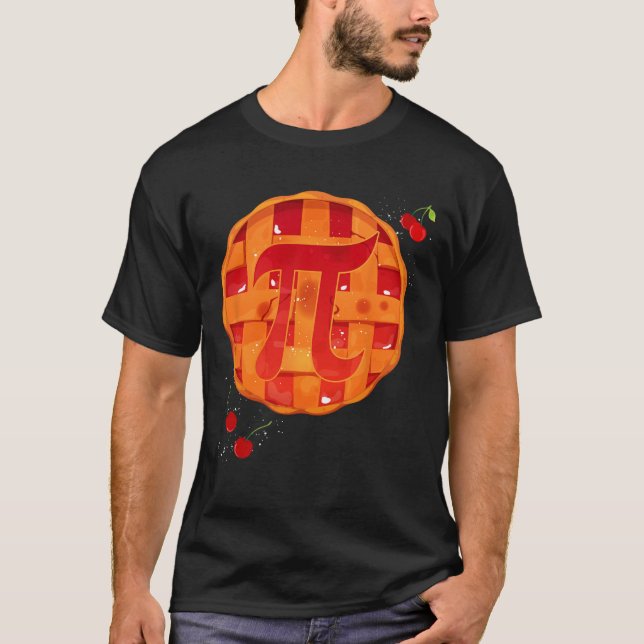 Pi Day Cherry Pie Mathe Lehrer Funny Erntedank T-Shirt (Vorderseite)