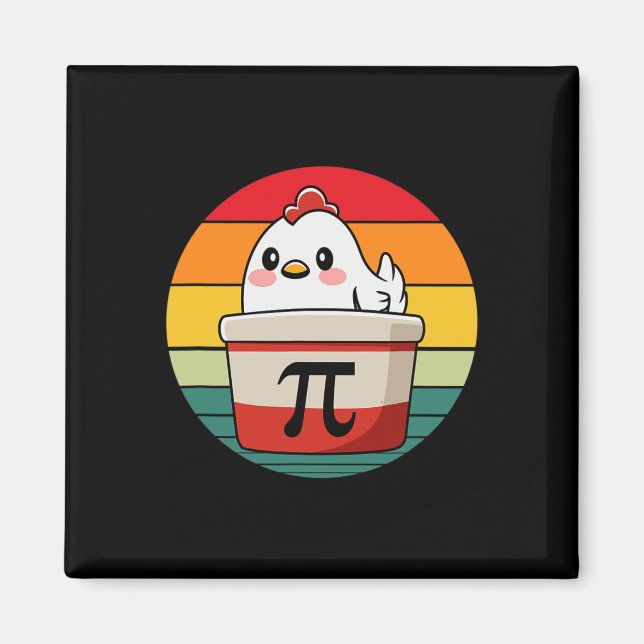 Pi Day Chicken Pot Pie Funny Mathe Lehrer Nerd Gee Magnet (Vorne)