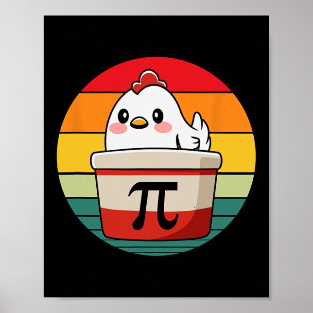 Pi Day Chicken Pot Pie Mathe Lehrer Funny Poster (Vorne)