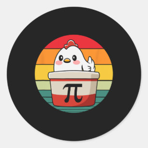 Pi Day Chicken Pot Pie Mathe Lehrer Funny Runder Aufkleber