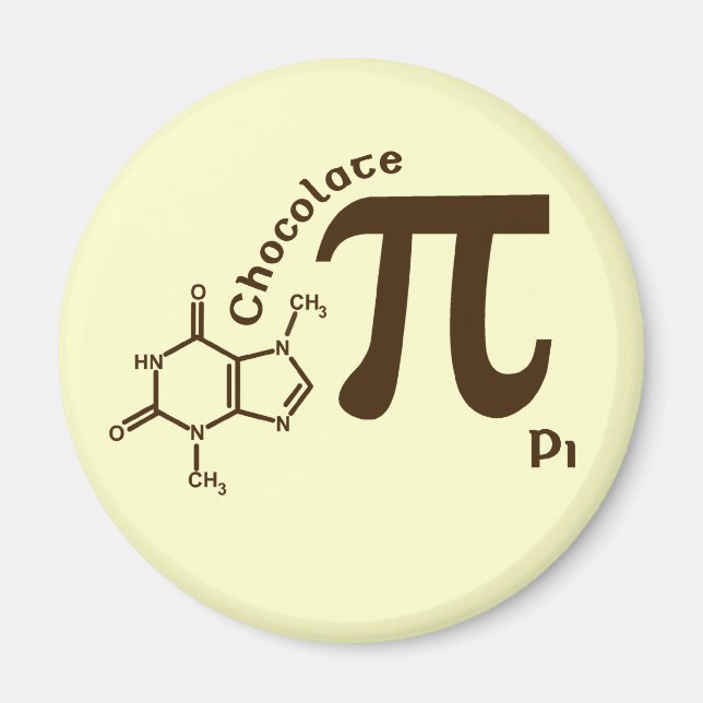 Pi Day Chocolate Pi Magnet (Vorne)