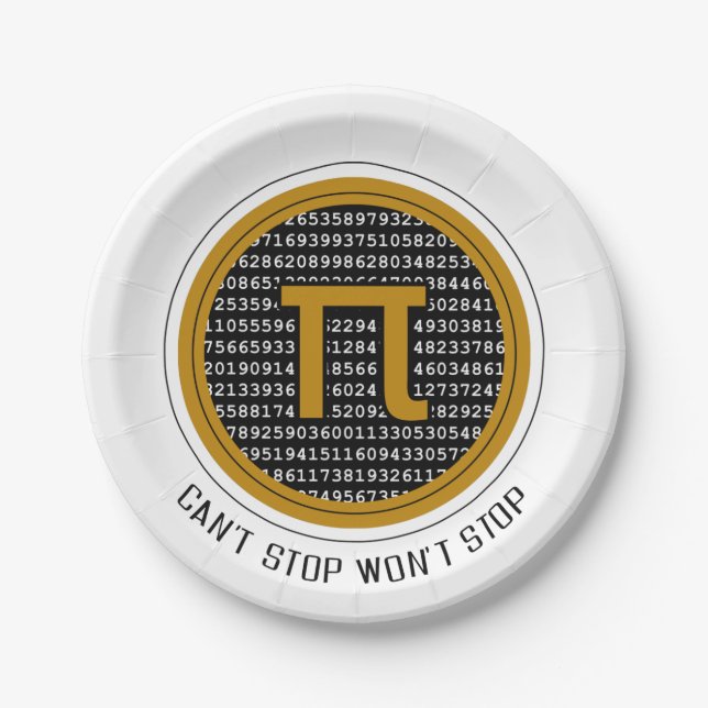 Pi-Day Circle Design Pappteller (Vorderseite)