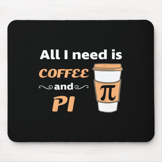 Pi Day Coffee Lover Math Geometry Calculus Trigono Mousepad (Vorne)